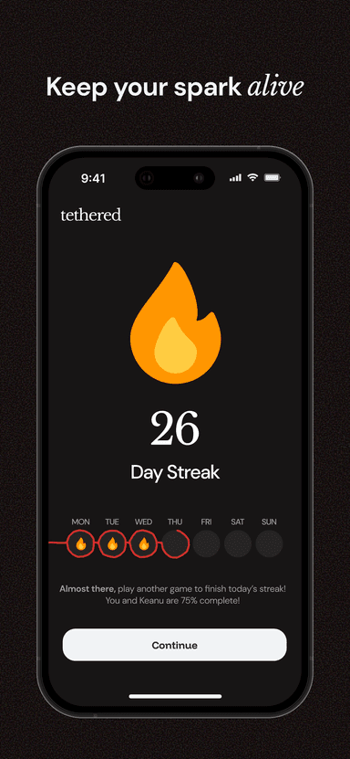 Tethered App - Day Streak Tracker